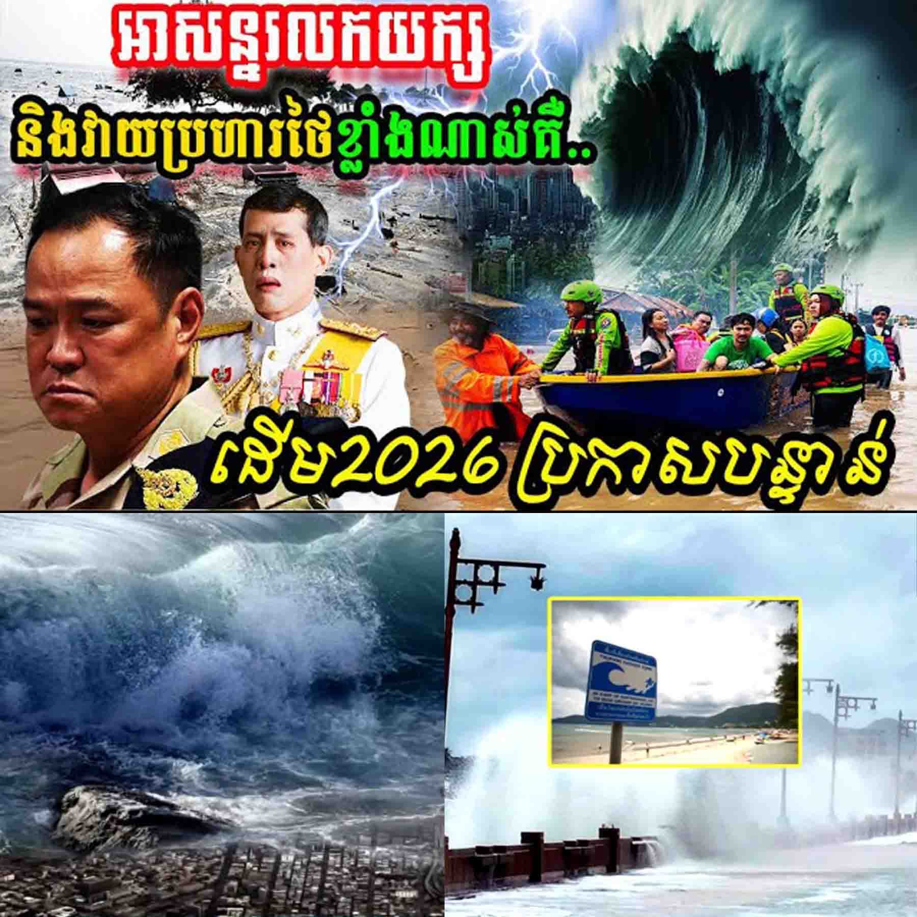អាសន្ន!! រលកយក្សនឹងវាយប្រហារថៃខ្លាំងណាស់នៅដើមឆ្នាំ២០២៦…