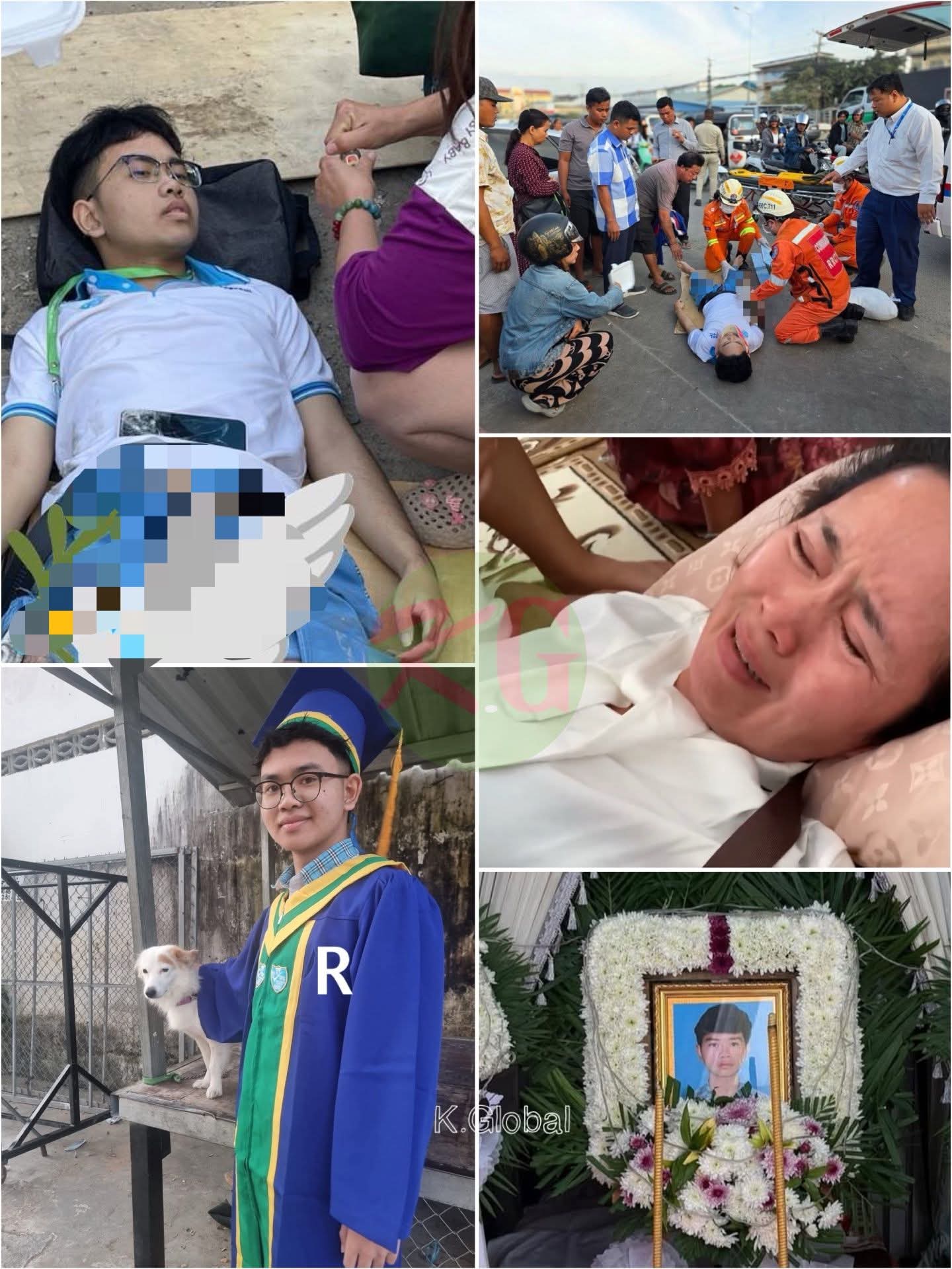 ស្រក់ទឹកភ្នែកអាណិតម្ដាយ! សិស្សសាលាម្នាក់ជួបគ្រោះអកុសល ជិះម៉ូតូដួលចូលក្រោមឡានកុងតឺន័រ ស្លាប់បាត់បង់ជីវិតក្បែរដល់ផ្ទះទៅហើយ