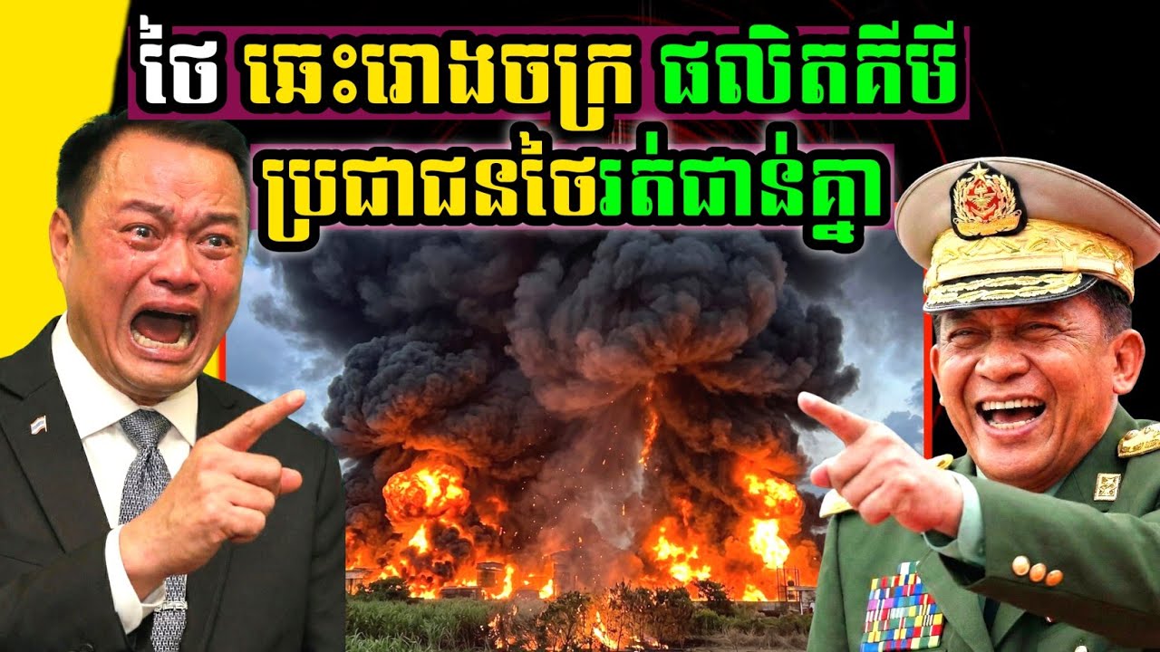 កម្មពៀរ! សៀមភ្លើងឆេះរោងចក្រផលិតសារធាតុគីមី! ធ្វើអោយប្រជាជនរត់ជាន់គ្នា!